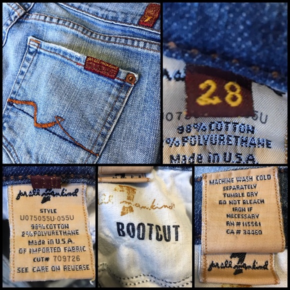 7FAM Kimmie Bootcut Distressed Light Wash Jeans 28 - Picture 6 of 8